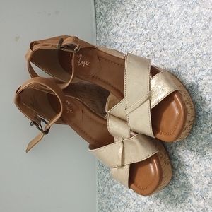Crown Vintage Strappy Wedges - Size 7.5M